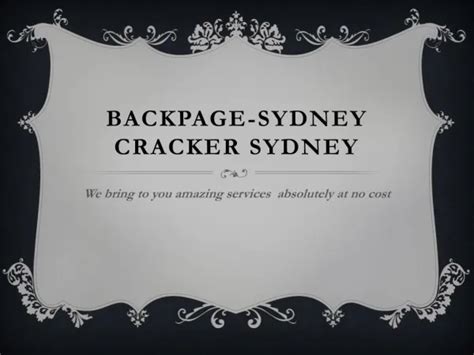 backpage sydney|BackPage Australia 